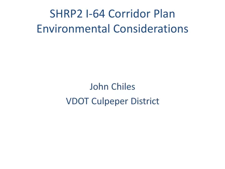 environmental considerations big picture