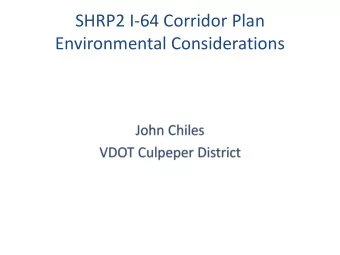 Environmental Considerations  Big Picture  Environmental Review Process (ERP)  National