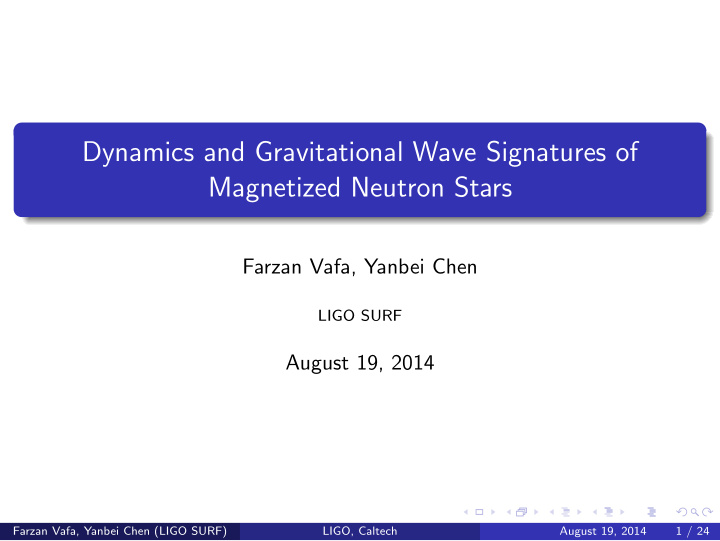 dynamics and gravitational wave signatures of magnetized