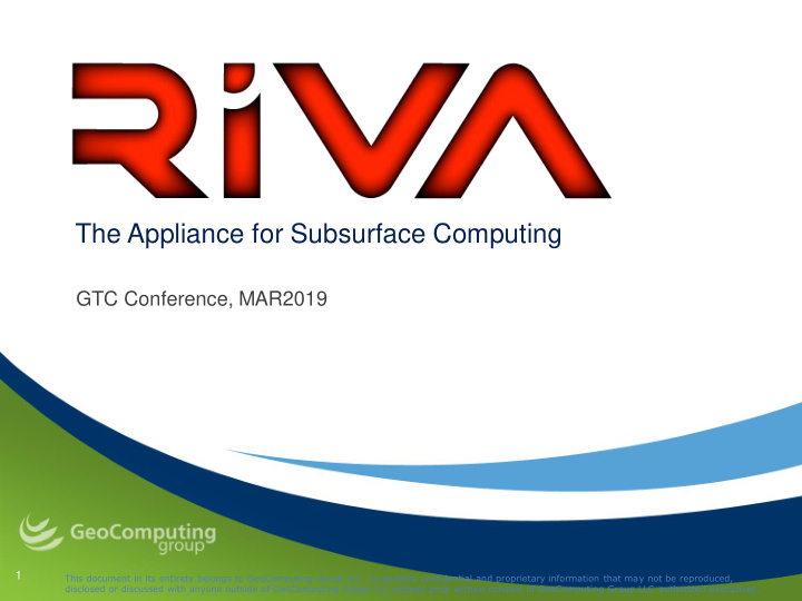 the appliance for subsurface computing