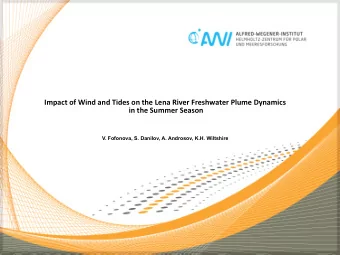 V. Fofonova, S. Danilov, A. Androsov, K.H. Wiltshire  Domain under consideration  Bathymetry
