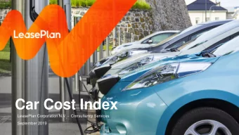 Car Cost Index  LeasePlan Corporation N.V. - Consultancy Services  September 2019  The Car Cost