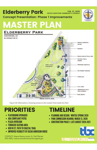 MASTER PLAN  FUNDING  PRIORITIES  TIMELINE  PROPOSED SITE PLAN  PLAZA THEME