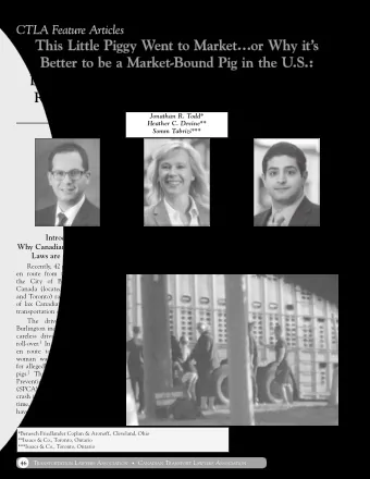 This Little Piggy Went to Marketor Why its  Better to be a Market-Bound Pig in the U.S.: L