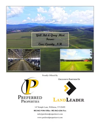 Farms  Coos County, NH Proudly Offered By 147 Knight Lane, Williston, VT 05495 802 - 862 - 9106