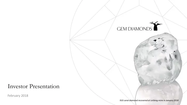 investor presentation