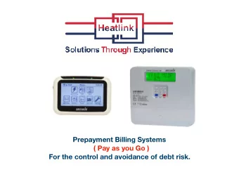 Prepayment Billing Systems  ( Pay as you Go )  For the control and avoidance of debt risk.  LIBERTY