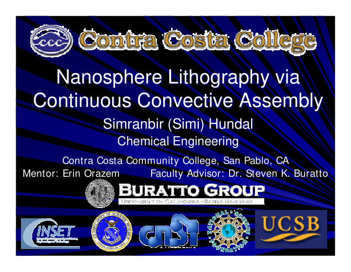 nanosphere lithography via nanosphere lithography via