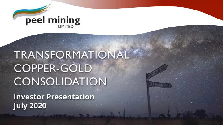 investor presentation july 2020