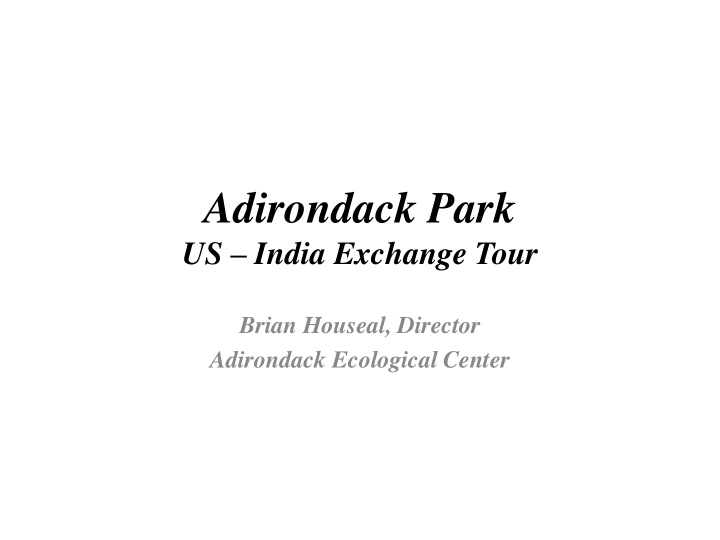 adirondack park