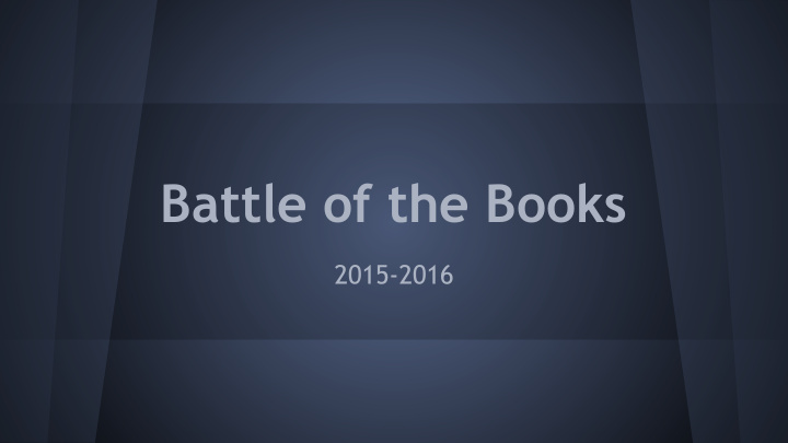 battle of the books