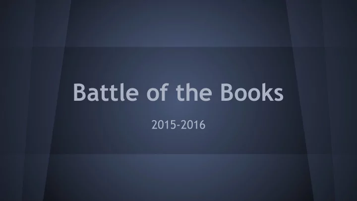 battle of the books