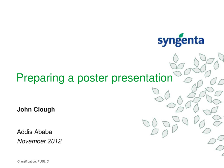 preparing a poster presentation