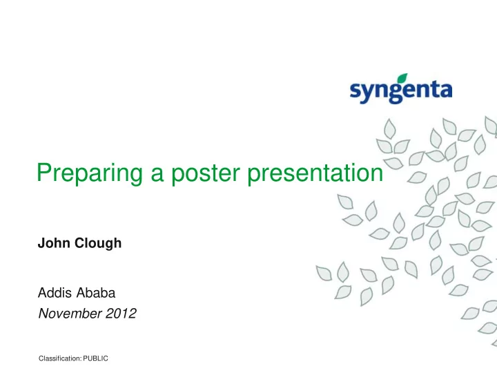preparing a poster presentation