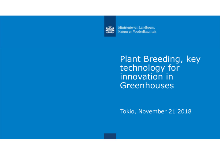 plant breeding key technology for innovation in