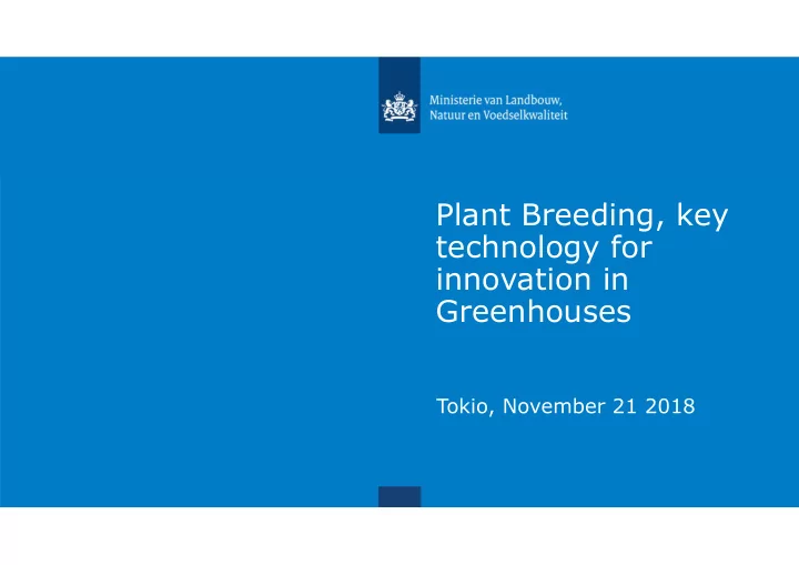 plant breeding key technology for innovation in