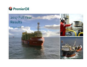 2017 Full Year  Results  8 March 2018  Forward-looking statements  This presentation may contain