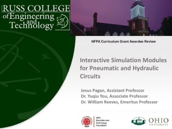 Interactive Simulation Modules  for Pneumatic and Hydraulic  Circuits  Jesus Pagan, Assistant