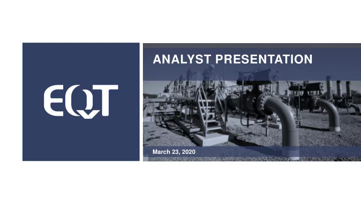 analyst presentation