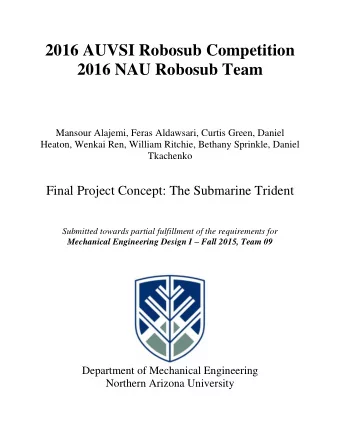 Table of Contents 1) Introduction