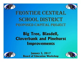 Origins of the project  building condition survey  Plan for funding and timing of the