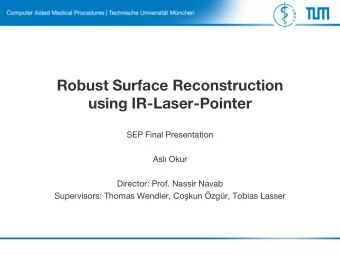 using IR-Laser-Pointer  SEP Final Presentation Asl  Okur  Director: Prof. Nassir Navab