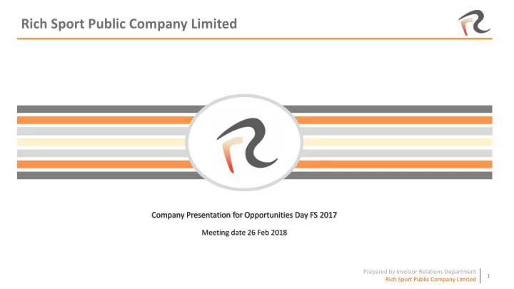 rich sport public company limited