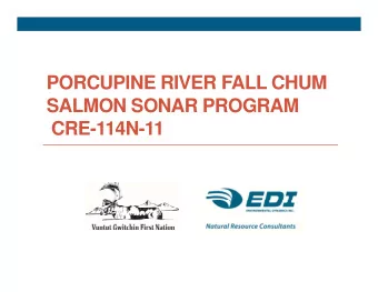 PORCUPINE RIVER FALL CHUM  SALMON SONAR PROGRAM  CRE 114N 11  CRE-114N-11  Introduction