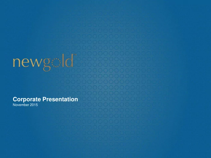 corporate presentation