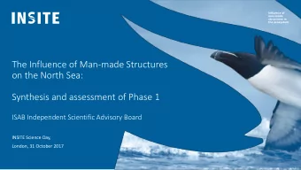 on the North Sea:  Synthesis and assessment of Phase 1  ISAB Independent Scientific Advisory Board