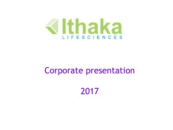 Corporate presentation  2017  What we do  Investment  opportunities:  due diligence &amp;