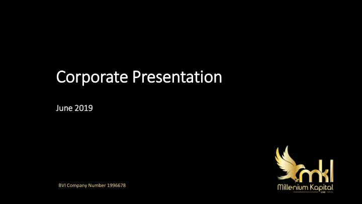 corporate presentation