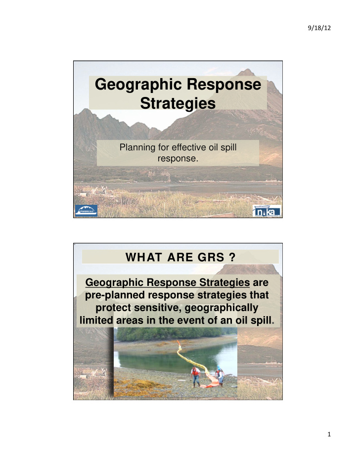 geographic response strategies