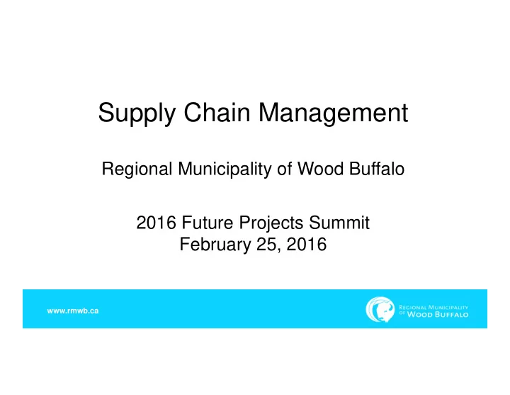 supply chain management