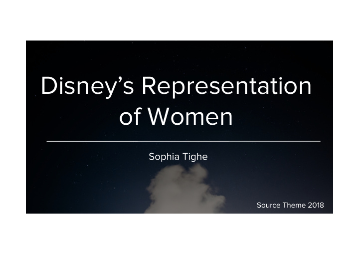 disney s representation of women