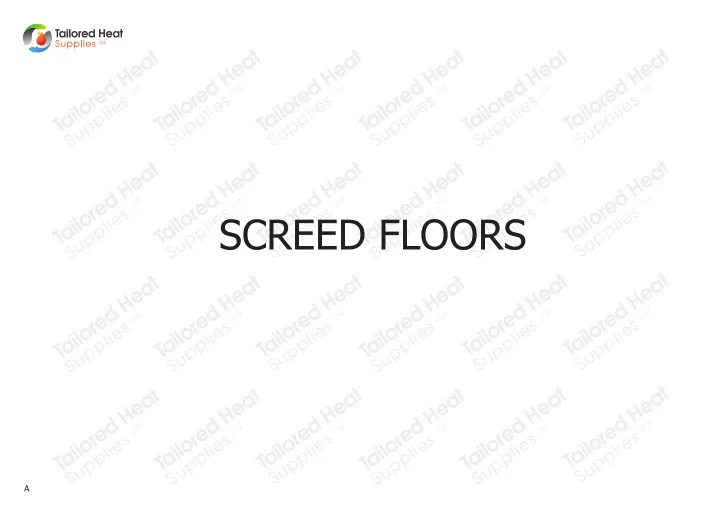 screed floors