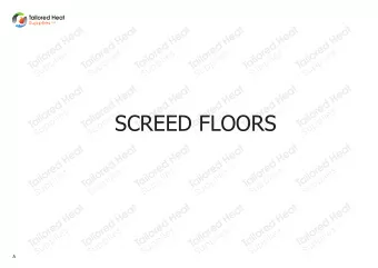 SCREED FLOORS  A  SCREED RAIL + CLIP  FLOOR COVERING  SCREED  STAPLES  PIPEWORK  CLIP RAILS