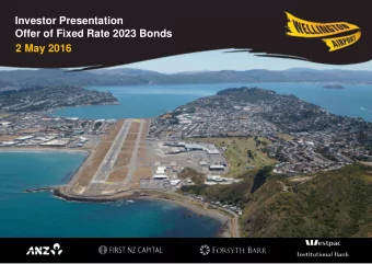 Offer of Fixed Rate 2023 Bonds  2 May 2016  Important Information and Disclaimer  Disclaimer