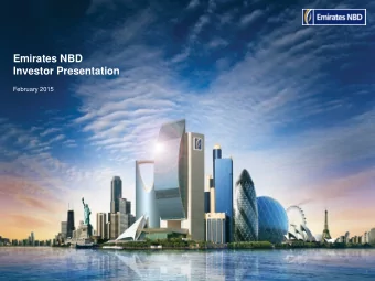 Emirates NBD  Investor Presentation  February 2015  1  Important Information  Disclaimer  The