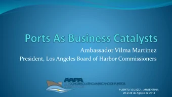 Ambassador Vilma Martinez  President, Los Angeles Board of Harbor Commissioners PUERTO IGUAZ