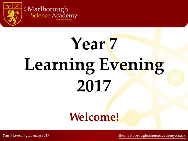 year 7 learning evening 2017
