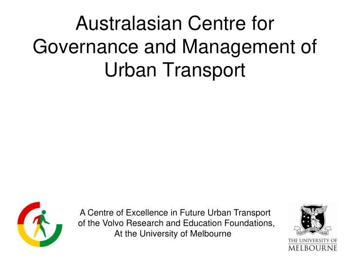australasian centre for governance and management of