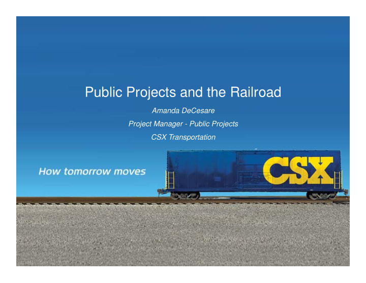 public projects and the railroad