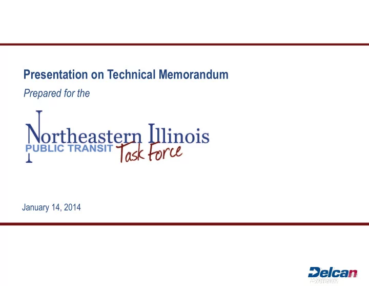 presentation on technical memorandum