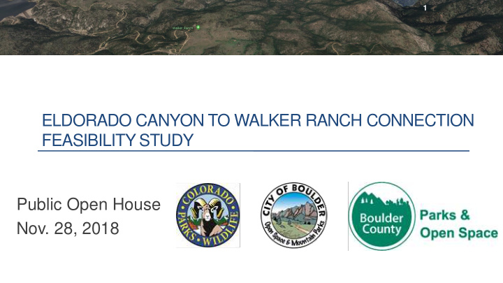 eldorado canyon to walker ranch connection feasibility