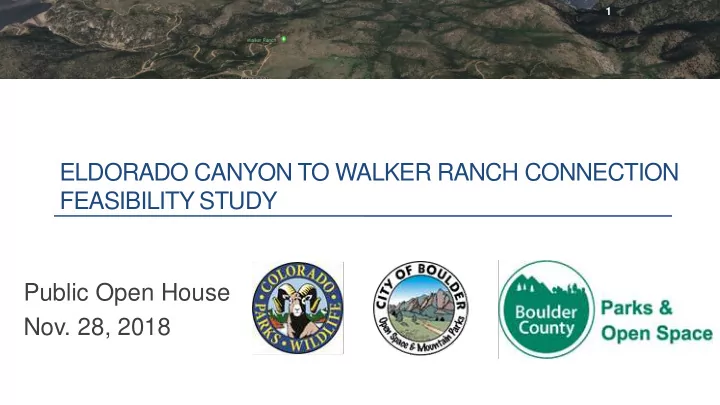eldorado canyon to walker ranch connection feasibility