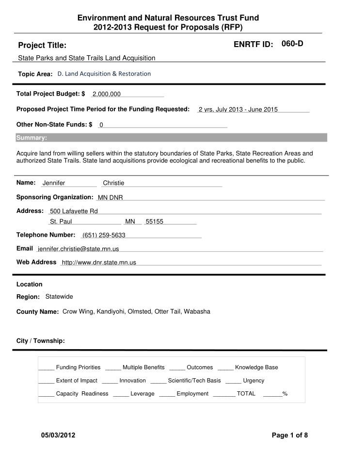 environment and natural resources trust fund 2012 2013