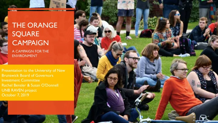 the orange square campaign