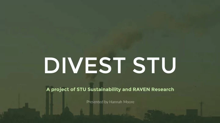 divest stu