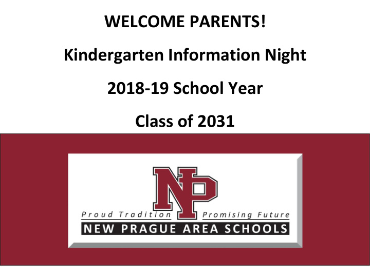 kindergarten information night